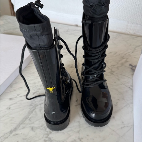 🎈DIOR CAMP Glossy Black Women's Rain Boots. - Picture 5 of 6